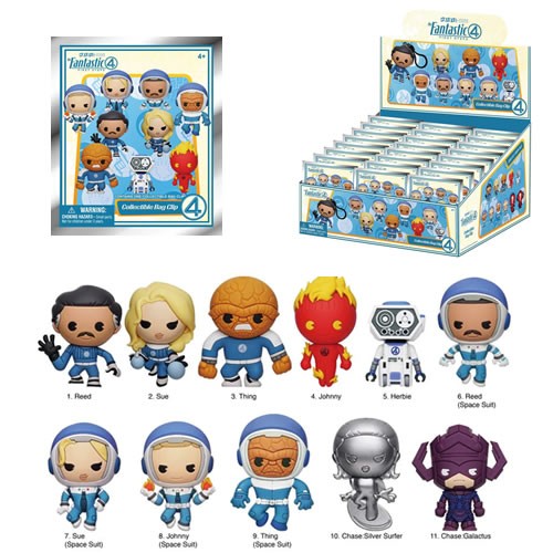 3D Foam Collectible Bag Clips - Marvel - The Fantastic Four (2025 Movie) - 24pc Blind Bag Display
