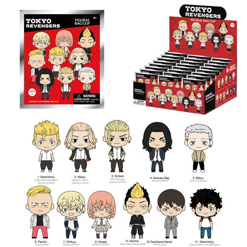 3D Foam Collectible Bag Clips - Tokyo Revengers - S01 - 24pc Blind Bag Display
