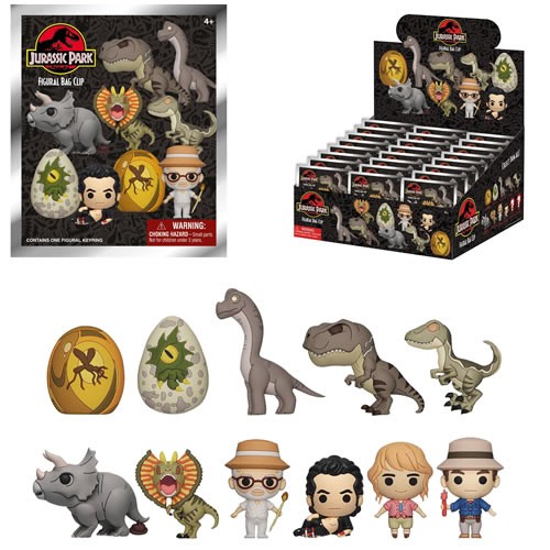 3D Foam Collectible Bag Clips - Jurassic Park - 24pc Blind Bag Display