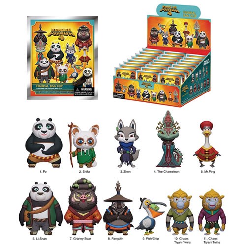 3D Foam Collectible Bag Clips - Kung Fu Panda 4 - 24pc Blind Bag Display