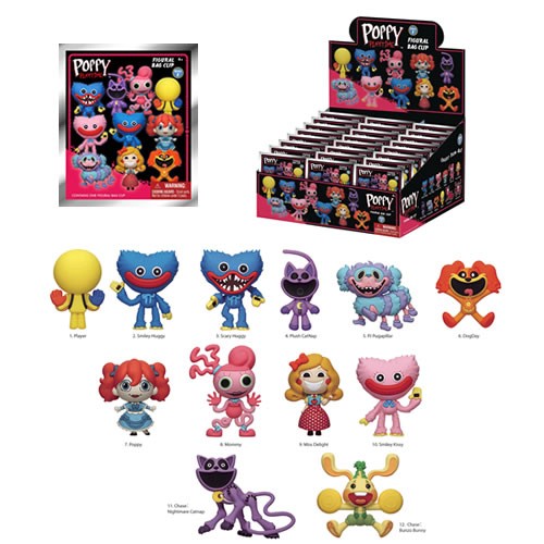 3D Foam Collectible Bag Clips - Poppy Playtime - S01 - 24pc Blind Bag Display