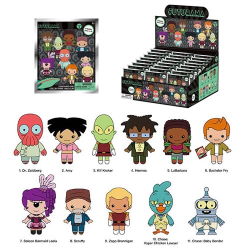 3D Foam Collectible Bag Clips - Futurama - S02 - 24pc Blind Bag Display