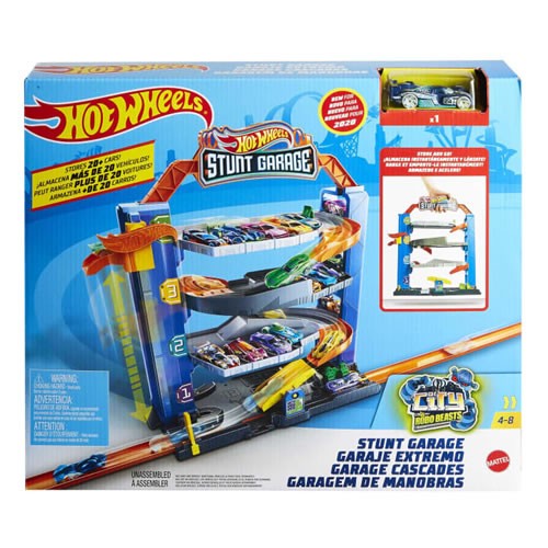 1:64 Scale Diecast - Hot Wheels City - Stunt Garage Playset