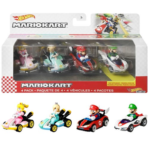 1:64 Scale Diecast - Hot Wheels - Mario Kart - Racers 4-Pack #01
