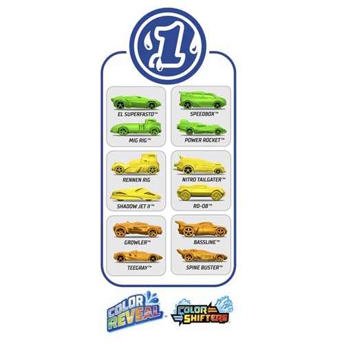 1:64 Scale Diecast - Hot Wheels Color Reveal - 2-Pack Assortment
