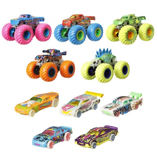1:64 Scale Diecast - Hot Wheels Monster Trucks - Glow In The Dark Collection