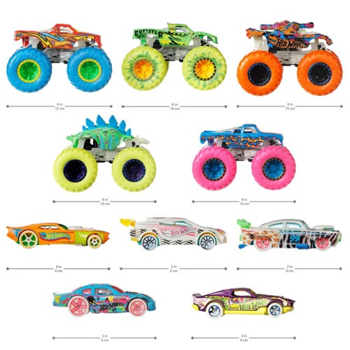 1:64 Scale Diecast - Hot Wheels Monster Trucks - Glow In The Dark Collection