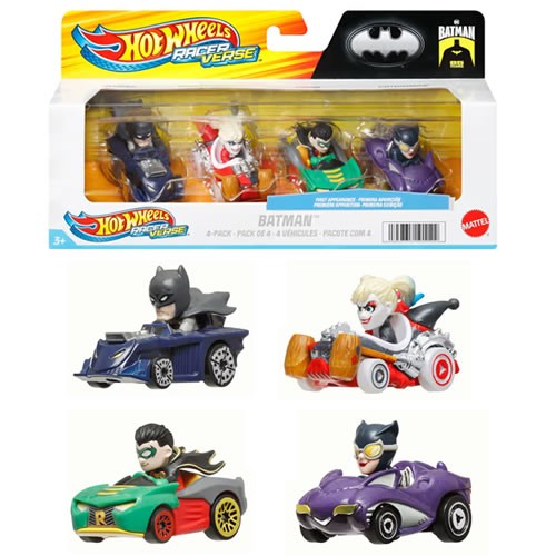 1:64 Scale Diecast - Hot Wheels - Racerverse - DC - Batman 85th Anniv - Racers 4-Pack
