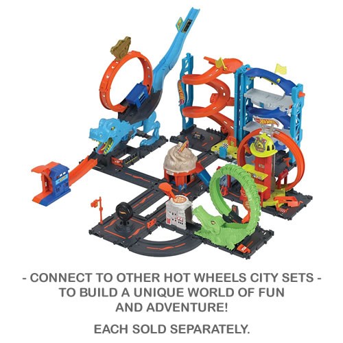 1:64 Scale Diecast - Hot Wheels City - Super Loop Fire Station Playset