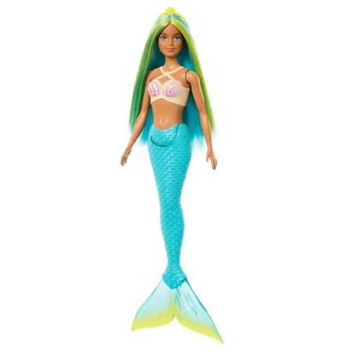 Barbie Dolls - Mermaid (Blue And Yellow Hair / Turquoise Tail And Headband Accessory)