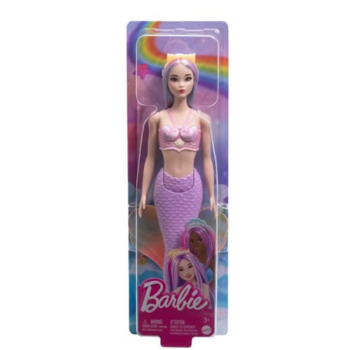 Barbie Dolls - Mermaid (Lilac Hair / Purple Tail And Headband Accessory)