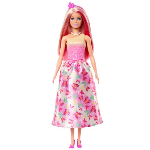 Barbie Dolls - Royal (Pink And Blonde Hair / Butterfly-Print Skirt And Accessories)