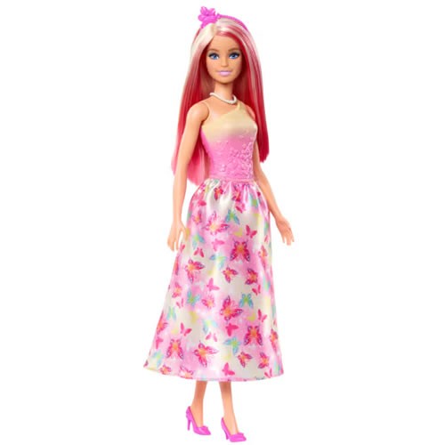 Barbie Dolls - Royal (Pink And Blonde Hair / Butterfly-Print Skirt And Accessories)