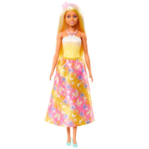 Barbie Dolls - Royal (Brightly Highlighted Hair / Butterfly-Print Skirt And Accessories)