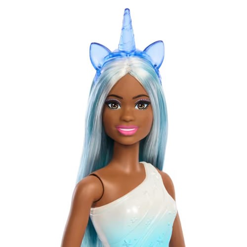 Barbie Dolls - Unicorn (Blue Hair / Ombre Outfit And Unicorn Accessories)