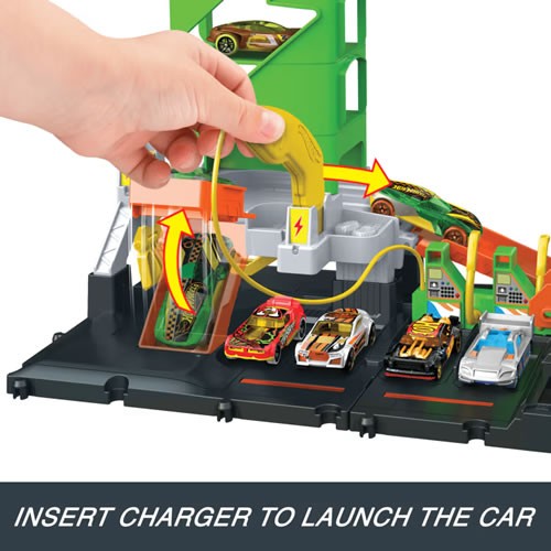 1:64 Scale Diecast - Hot Wheels City - Super Recharge Fuel Station Playset