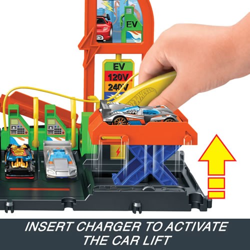 1:64 Scale Diecast - Hot Wheels City - Super Recharge Fuel Station Playset