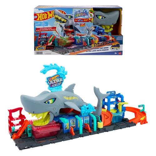 1:64 Scale Diecast - Hot Wheels City - Ultra Shark Car Wash
