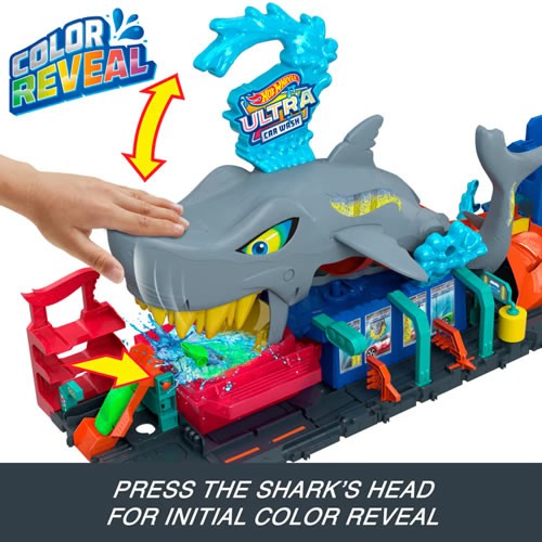 1:64 Scale Diecast - Hot Wheels City - Ultra Shark Car Wash