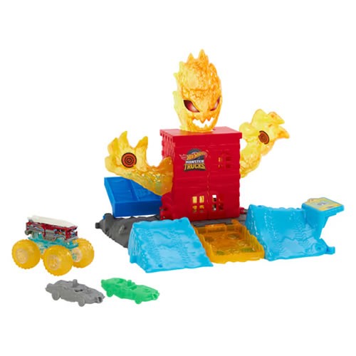 1:64 Scale Diecast - Hot Wheels Monster Trucks Power Smashers - 5-Alarm Torch Tower Takedown