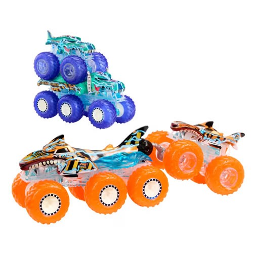 1:64 Scale Diecast - Hot Wheels Monster Trucks Power Smashers - Big Rig And Truck Multipack