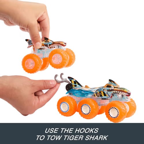 1:64 Scale Diecast - Hot Wheels Monster Trucks Power Smashers - Big Rig And Truck Multipack
