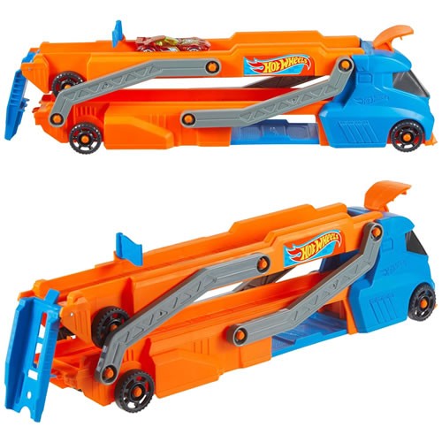 1:64 Scale Diecast - Hot Wheels City - Speed Track Transporter Playset