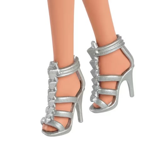 Barbie Fashionistas Dolls - #234 Barbie (Sequined Purple Dress And Silvery Accessories / Brown Hair)