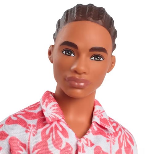 Barbie Fashionistas Dolls - #235 Ken (Hawaiian Print Jumpsuit With Green Sandals / Brown Hair)