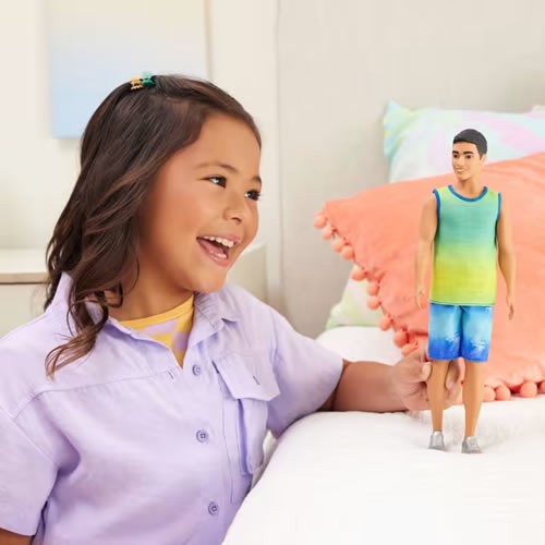 Barbie Fashionistas Dolls - #236 Ken (Ombre Tank And Jean Shorts / Black Hair)