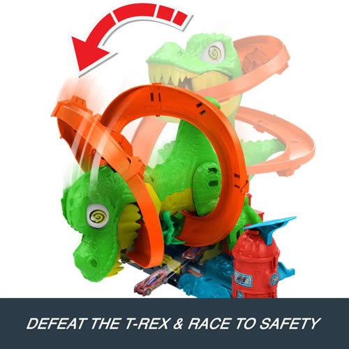 1:64 Scale Diecast - Hot Wheels City - T-Rex Blaze Battle Playset