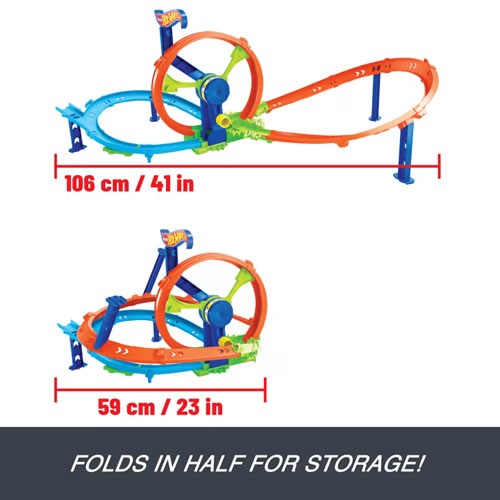 1:64 Scale Diecast - Hot Wheels Stunt Tracks - Rapid Launch & Loop