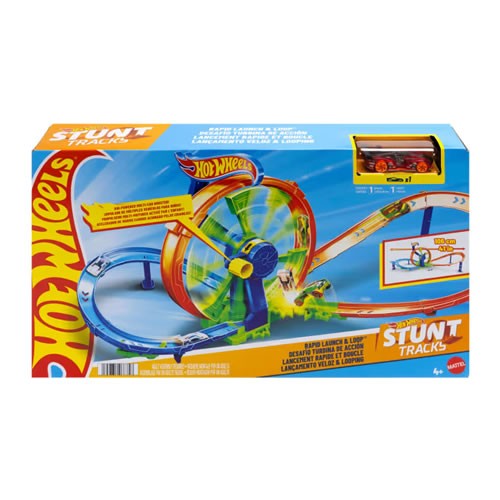 1:64 Scale Diecast - Hot Wheels Stunt Tracks - Rapid Launch & Loop