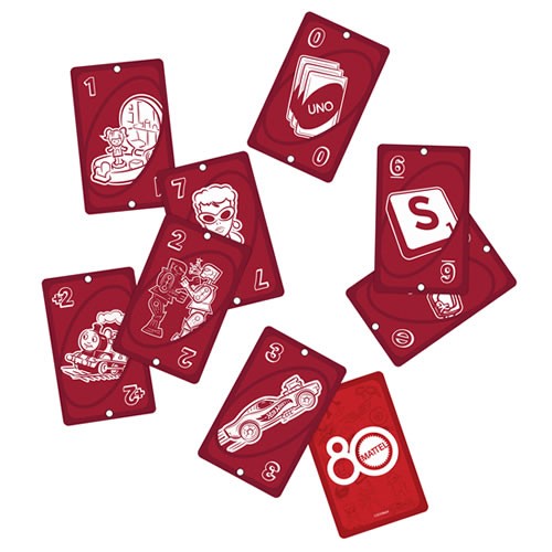 Card Games - UNO Mattel 80th Anniversary Ruby Red