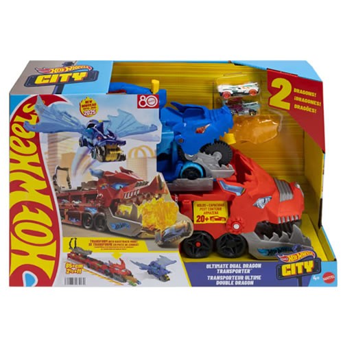 1:64 Scale Diecast - Hot Wheels City - Ultimate Dual Dragon Transporter