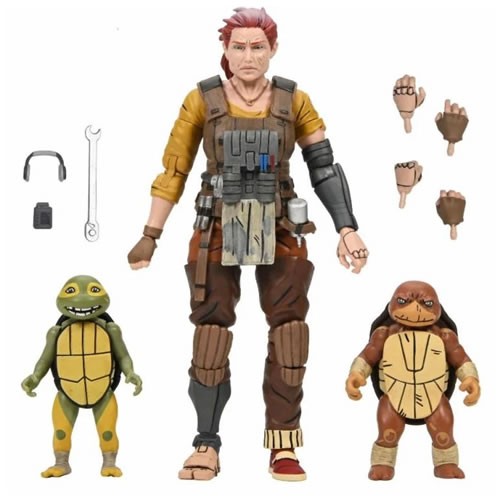 TMNT 7" Scale Figures -IDW Comics- The Last Ronin (The Lost Years) - Grammy April w/ Baby Yi & Moja