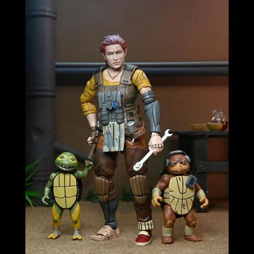 TMNT 7" Scale Figures -IDW Comics- The Last Ronin (The Lost Years) - Grammy April w/ Baby Yi & Moja