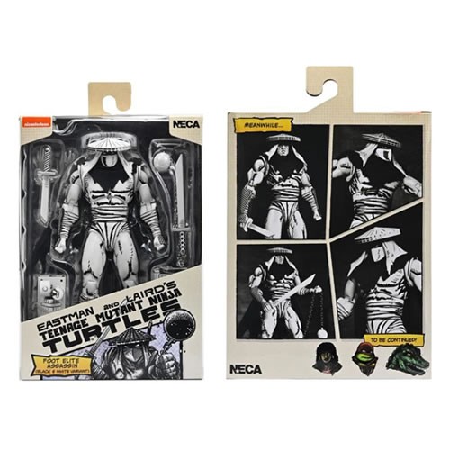 TMNT 7" Scale Figures - Mirage Comics - Foot Elite Assassin (Black & White) (City At War)