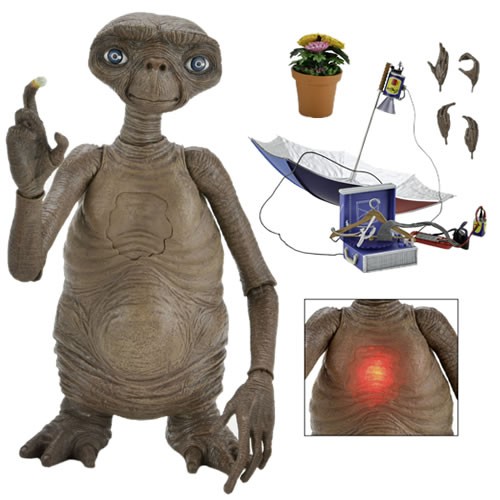 E.T. 40th Anniversary 7" Scale Figures - Ultimate Deluxe E.T. w/ LED Chest & Phone Home Communicator