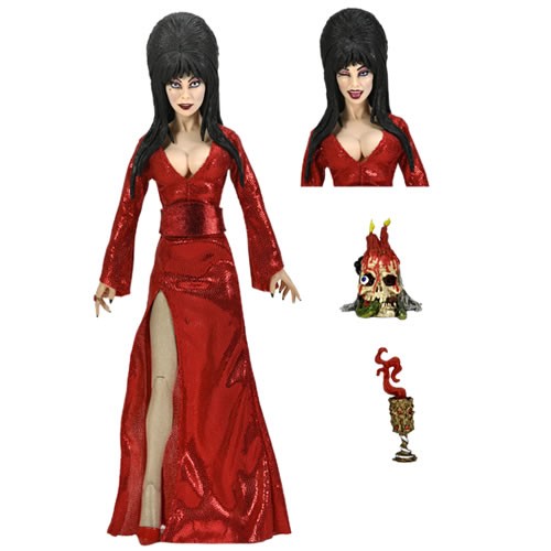Retro Clothed Action Figures - 8” Elvira Red, Fright, And Boo