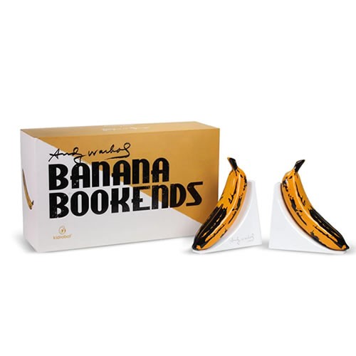 Bookends - Andy Warhol - 9.5" Resin Yellow Banana Bookends