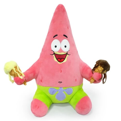 HugMe Plush - Spongebob Squarepants - 16" Patrick w/ Ice Cream