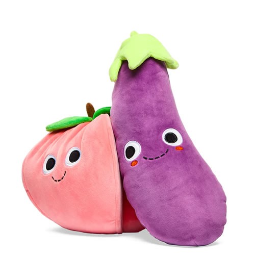 Yummy World Plush - 16" Earnest Eggplant & Georgia Peach