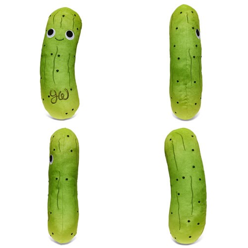 Yummy World Plush - 10" Crunchy Pickle In Bag Interactive Plush