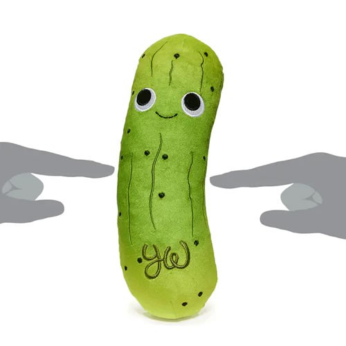 Yummy World Plush - 10" Crunchy Pickle In Bag Interactive Plush