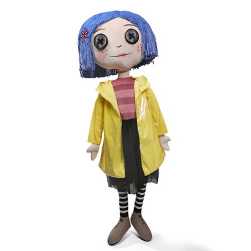 Coraline Plush - 5' Life-Size Coraline w/ Button Eyes