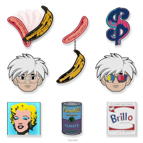 Pins & Buttons - Andy Warhol - 24pc Deluxe Enamel Pins Display