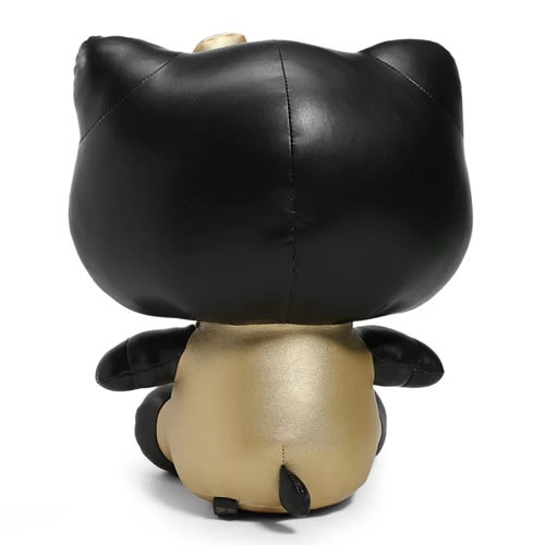 Hello Kitty Plush - 13" Black & Gold Pleather Premium Plush