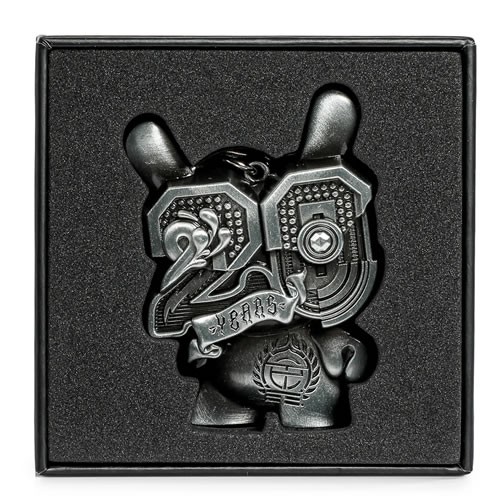 Keychains - Dunny 20th Anniversary - Solid Metal Dunny Keychain (Silverchrome) By Tristan Eaton
