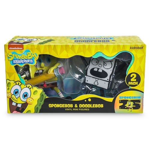SpongeBob SquarePants Figures - SpongeBob & DoodleBob Vinyl Mini Figure 2-Pack